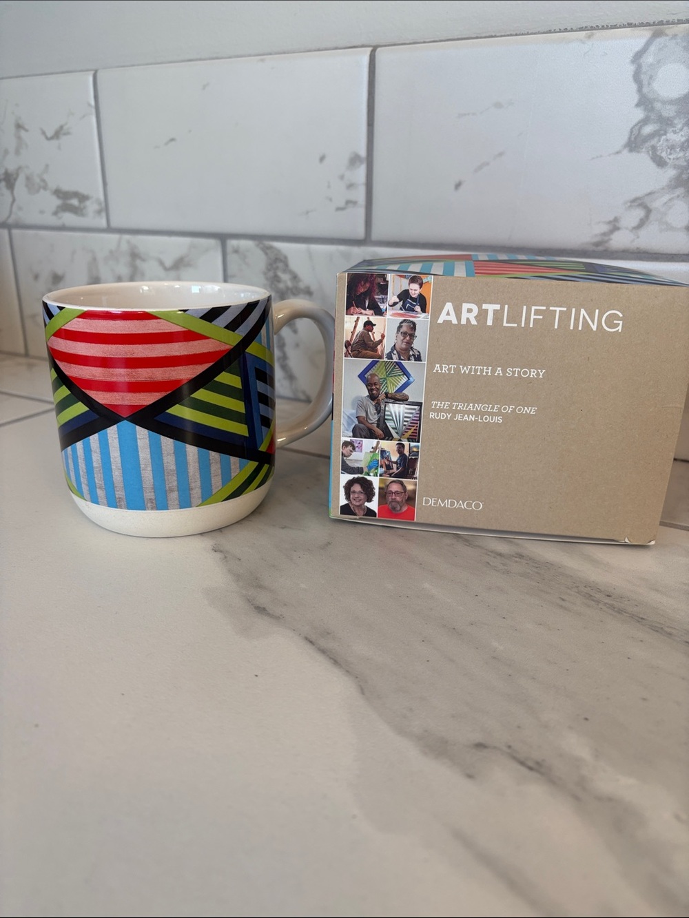Deacon ArtLifting 'The Triangle of One' by Rudy Jean-Louis Colorful Mug